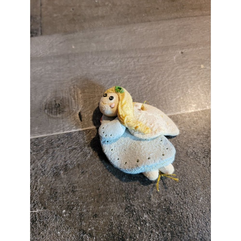 Ceramic blonde angel ornament xmas
